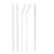 Kitcheniva Reusable Glass Straws with Cleaning Brush, 4 Pcs, Straight & Curved